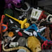 Huge lot of Action figure accessories, weapons, capes, and more