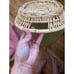 Vintage Wicker Oval Wall Basket with Handles