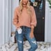 Vici Ready Set Snow Turtleneck Knit Sweater Blush NEW