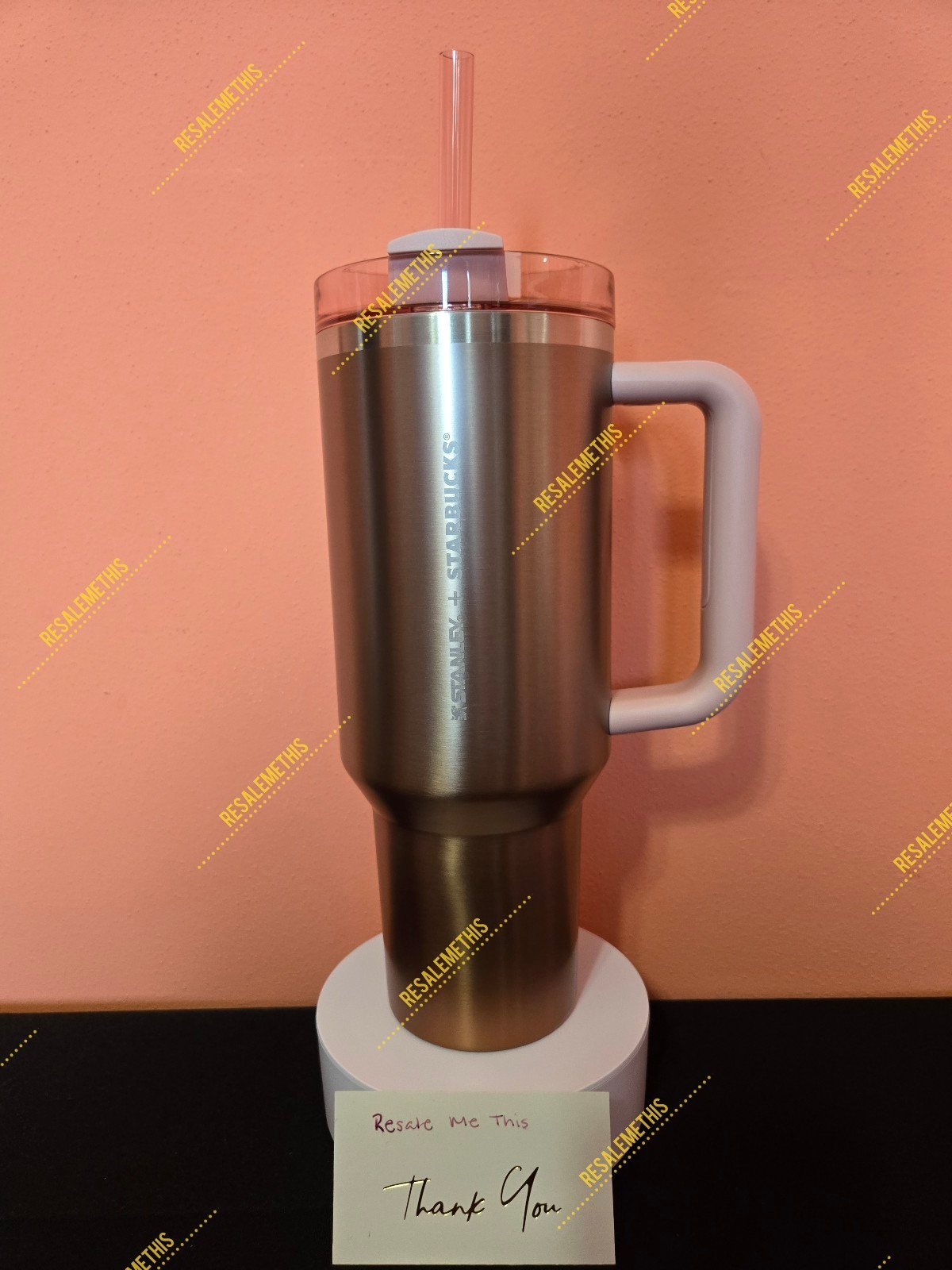 Stanley x Starbucks Taiwan 2025 Rose Gold Metallic Pink Tumbler