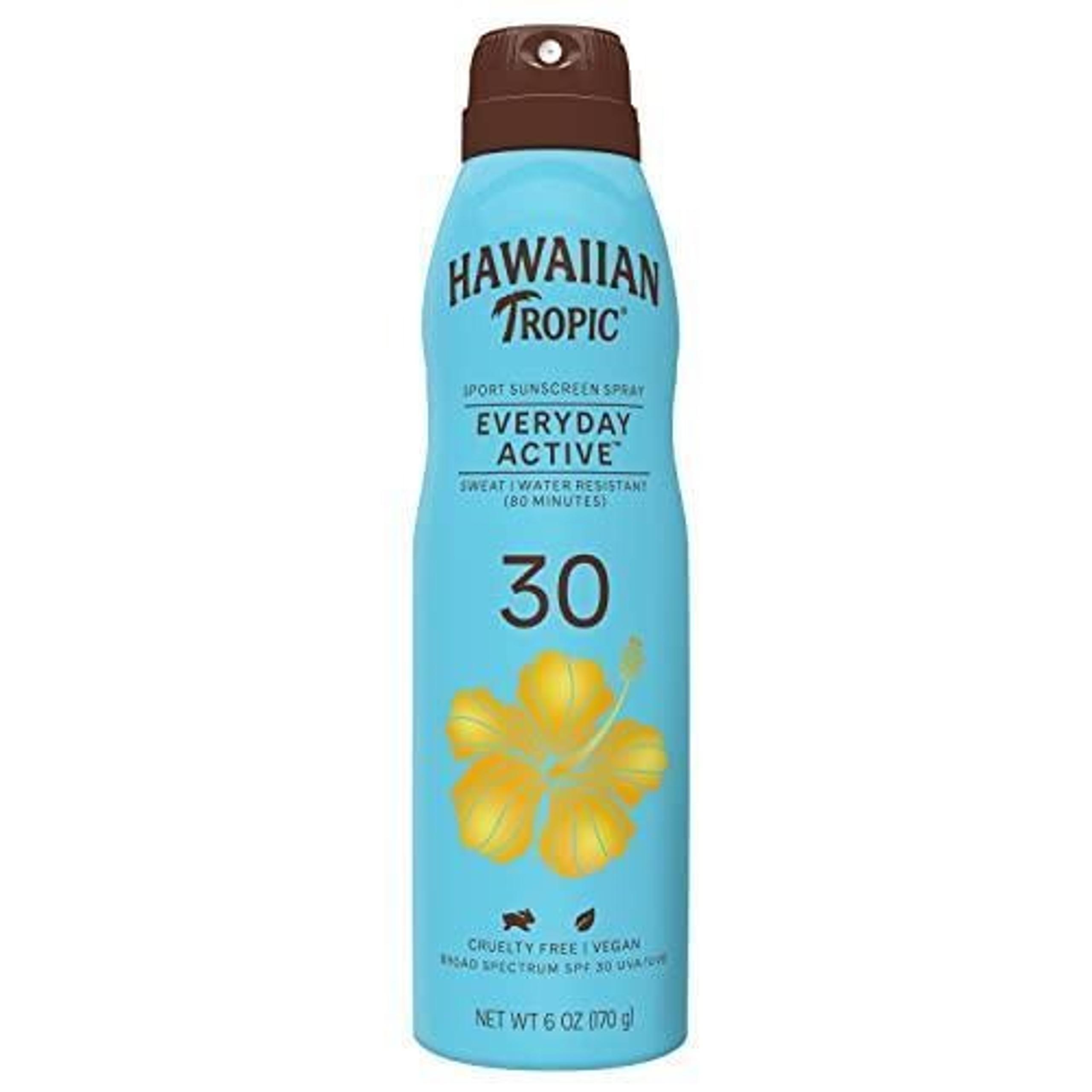 Hawaiian Tropic Everyday Active Clear Sunscreen Spray SPF 30, 6oz