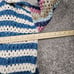 Elan Crochet Sweater Womens Sz S Metallic Hodded Hippie Boho Open Front Cardigan
