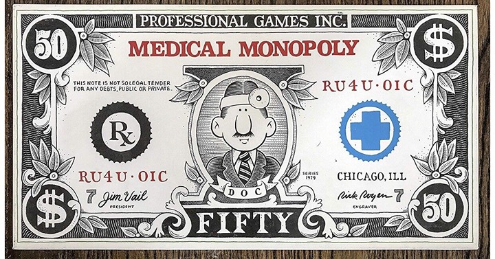 Vintage 1979 Medical Monopoly Doctor Board Game