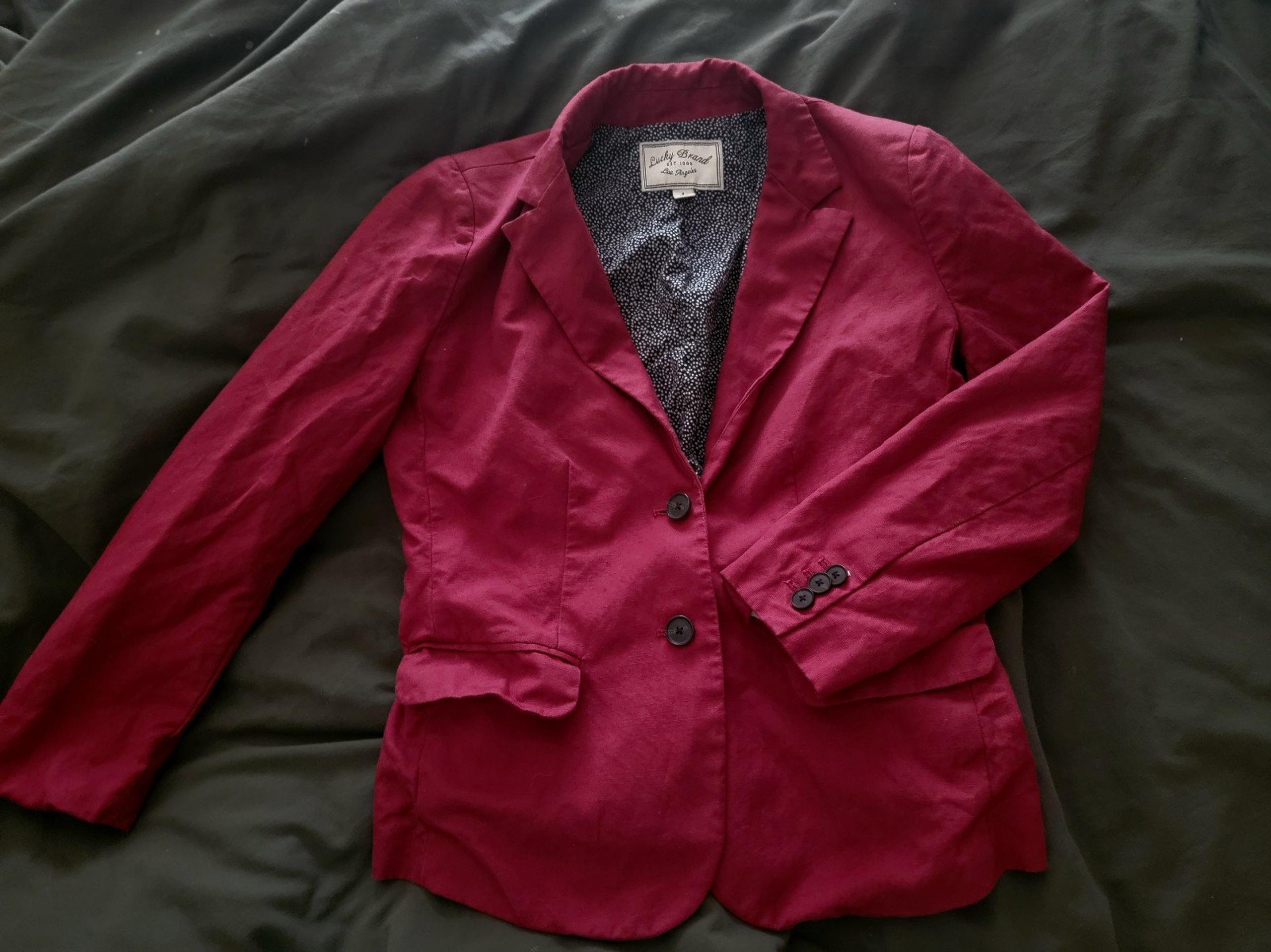 Lucky Brand Red Blazer Size 4