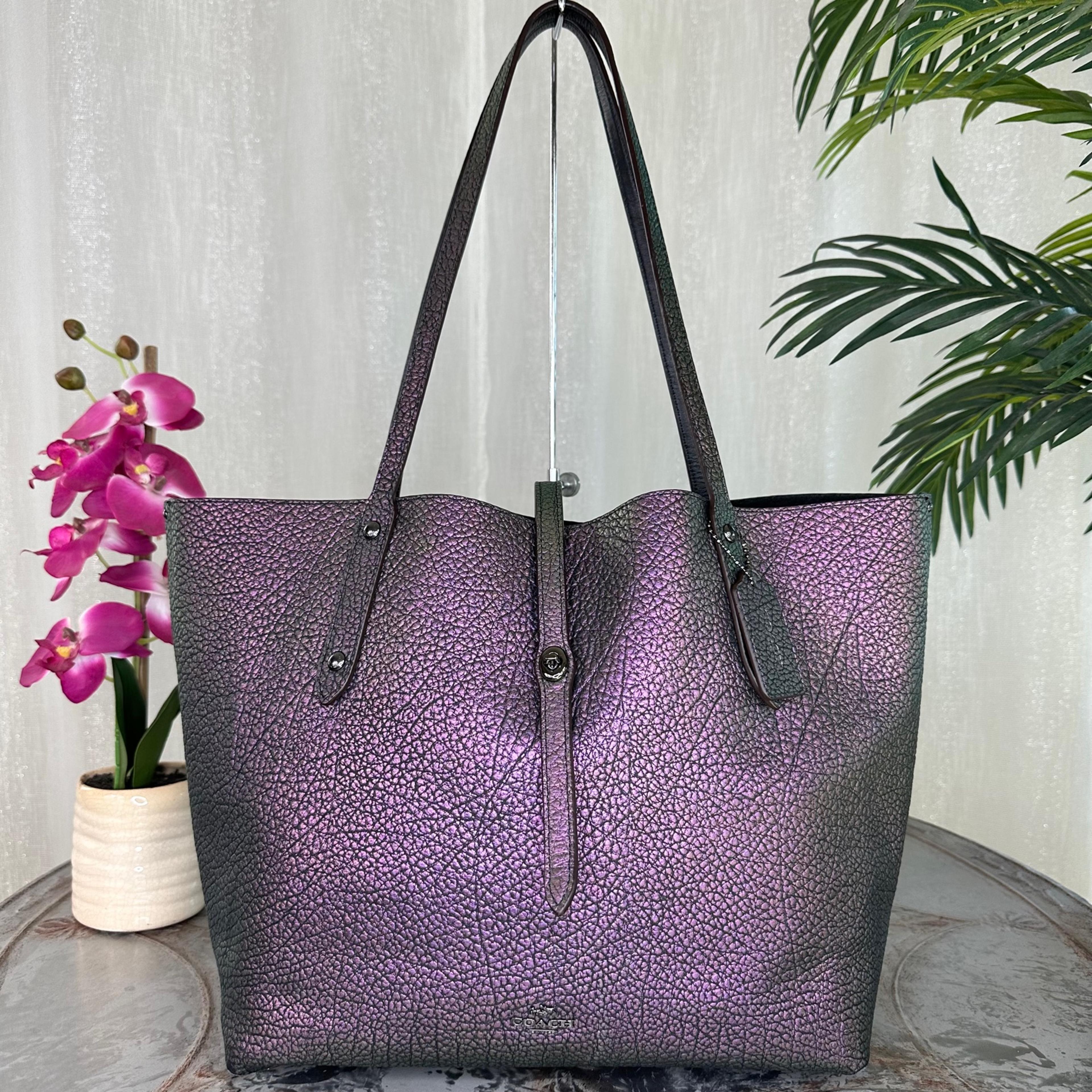 Purple iridescent coach bag Clearance