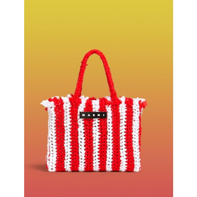 Marni Market Jersey Bag, NWT, Red and White
