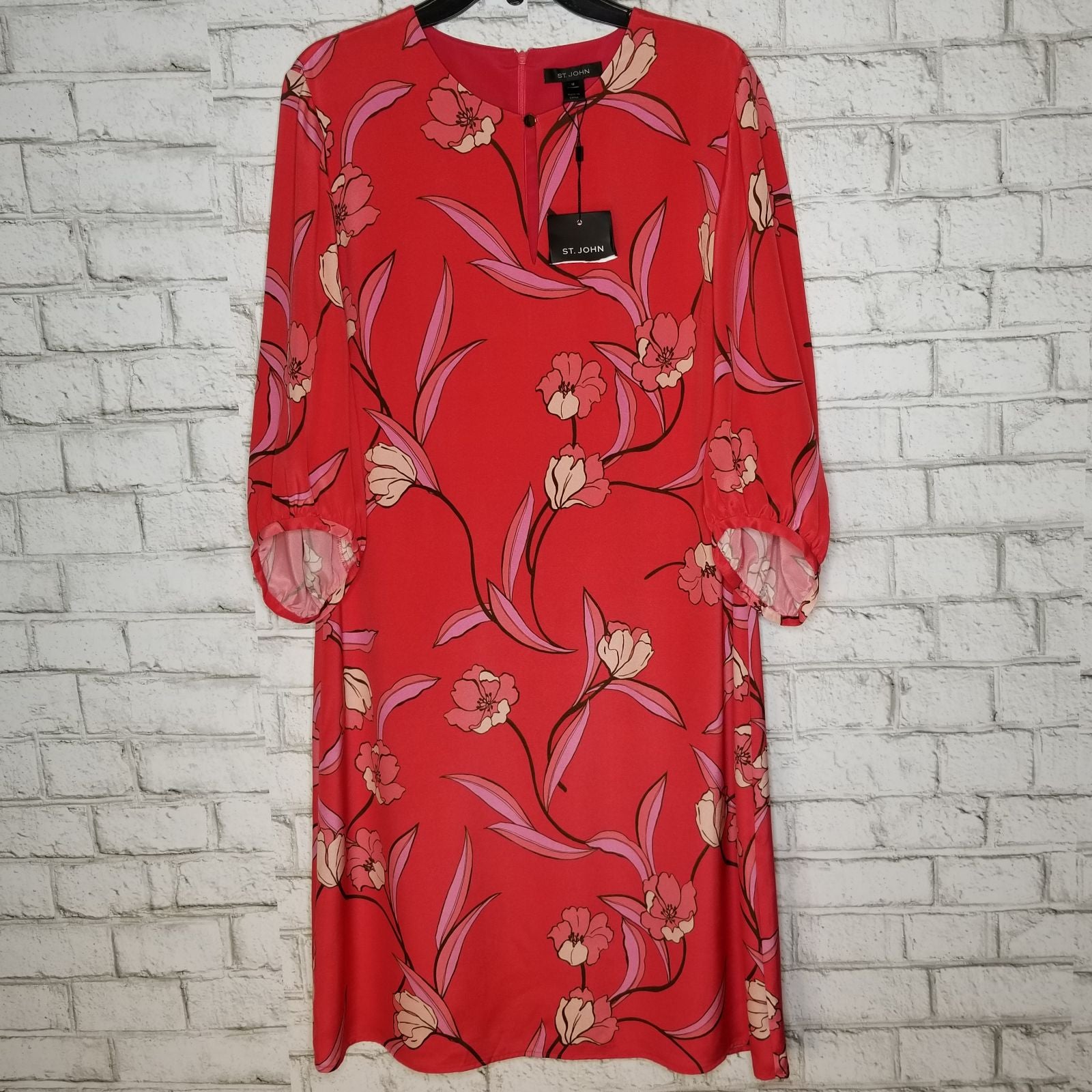 St John Floral Print Dress