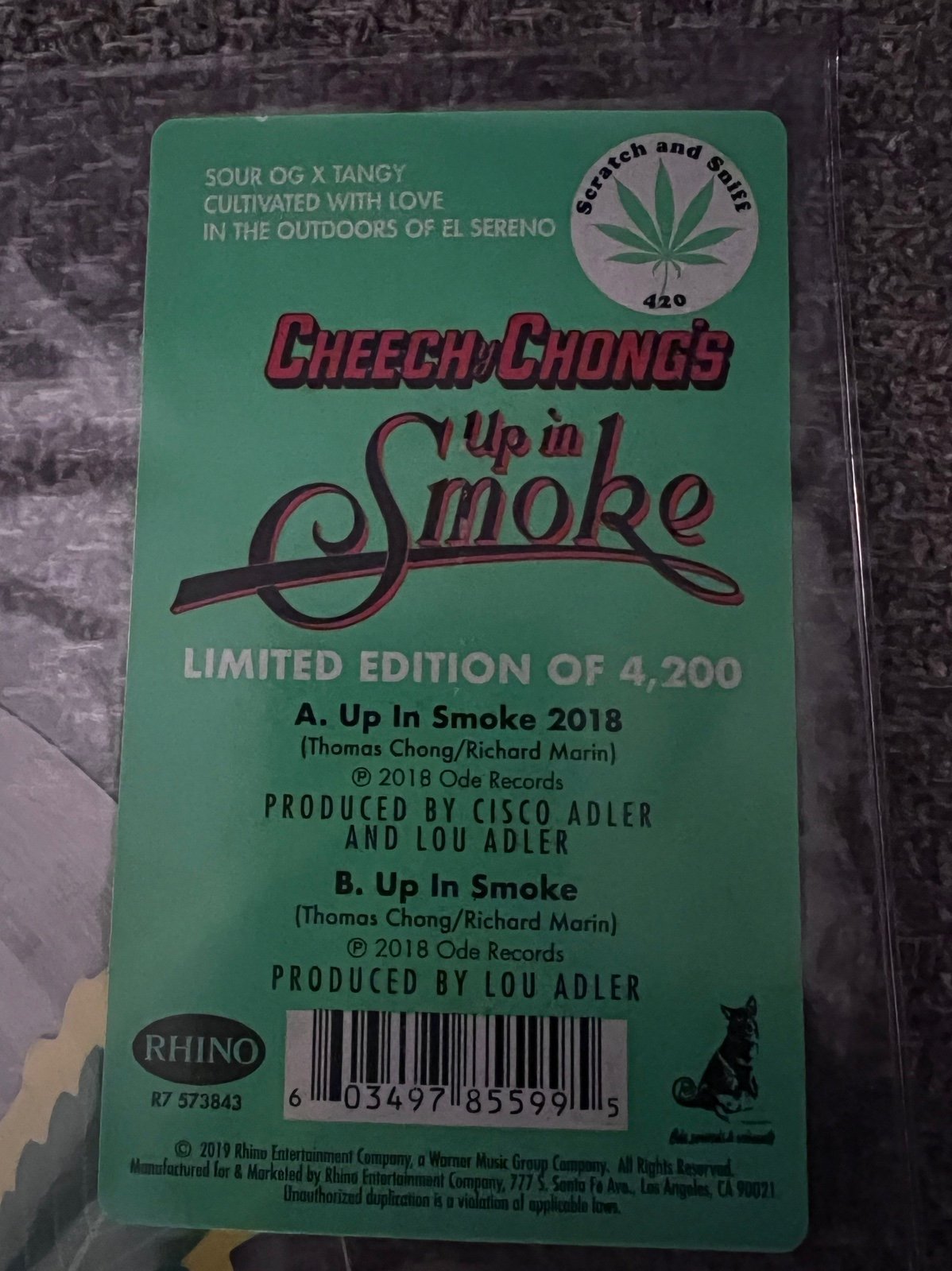 Cheech & Chong “Up in Smoke” RSD (Scratch & Sniff) Limited Edition Vinyl Record