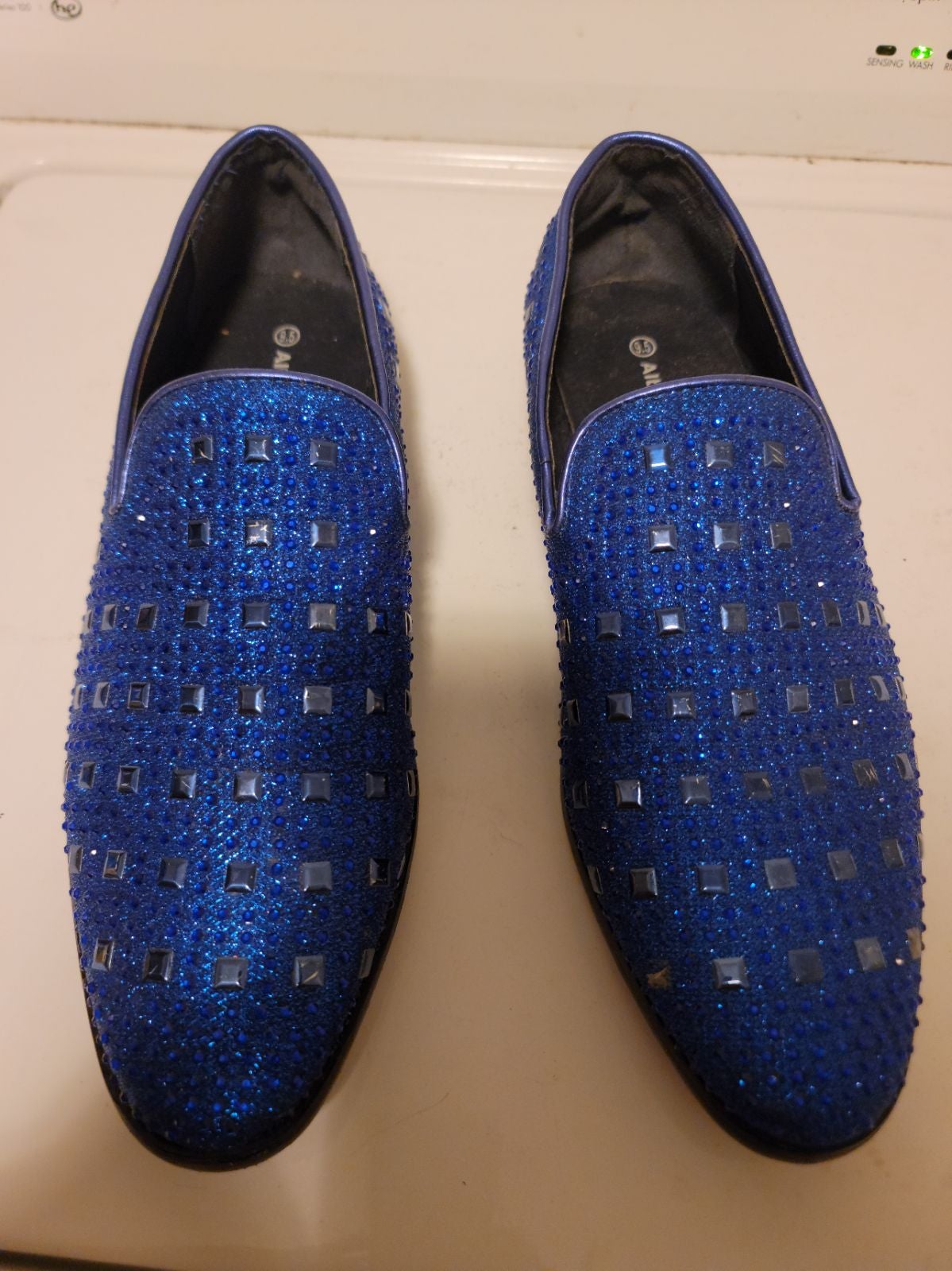 Men's Blue& Black Spec Alberto Fellini Shoes 9.5