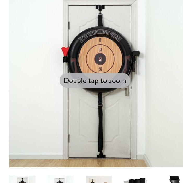 Medal Sports MD Sports Over The Door 2-in-1 Dartboard and Axe Throwing Game