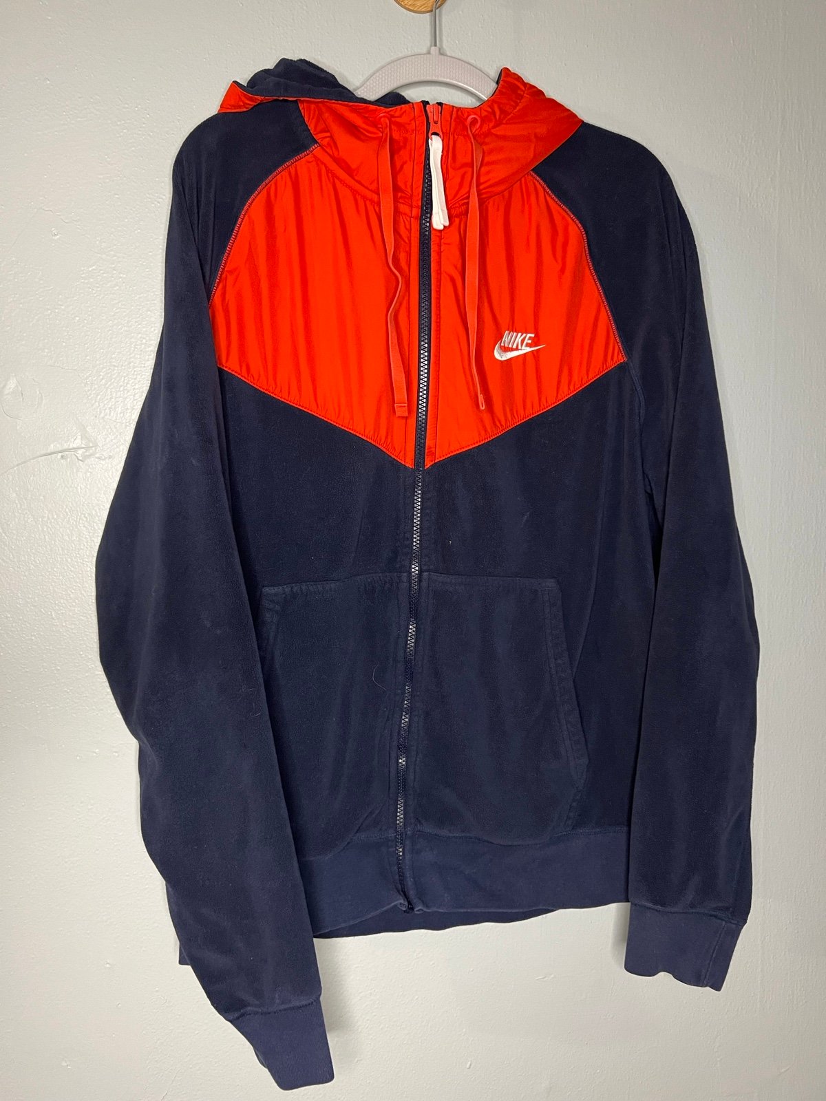 Nike sportswear polar fleece full zip sweater hoodie jacket