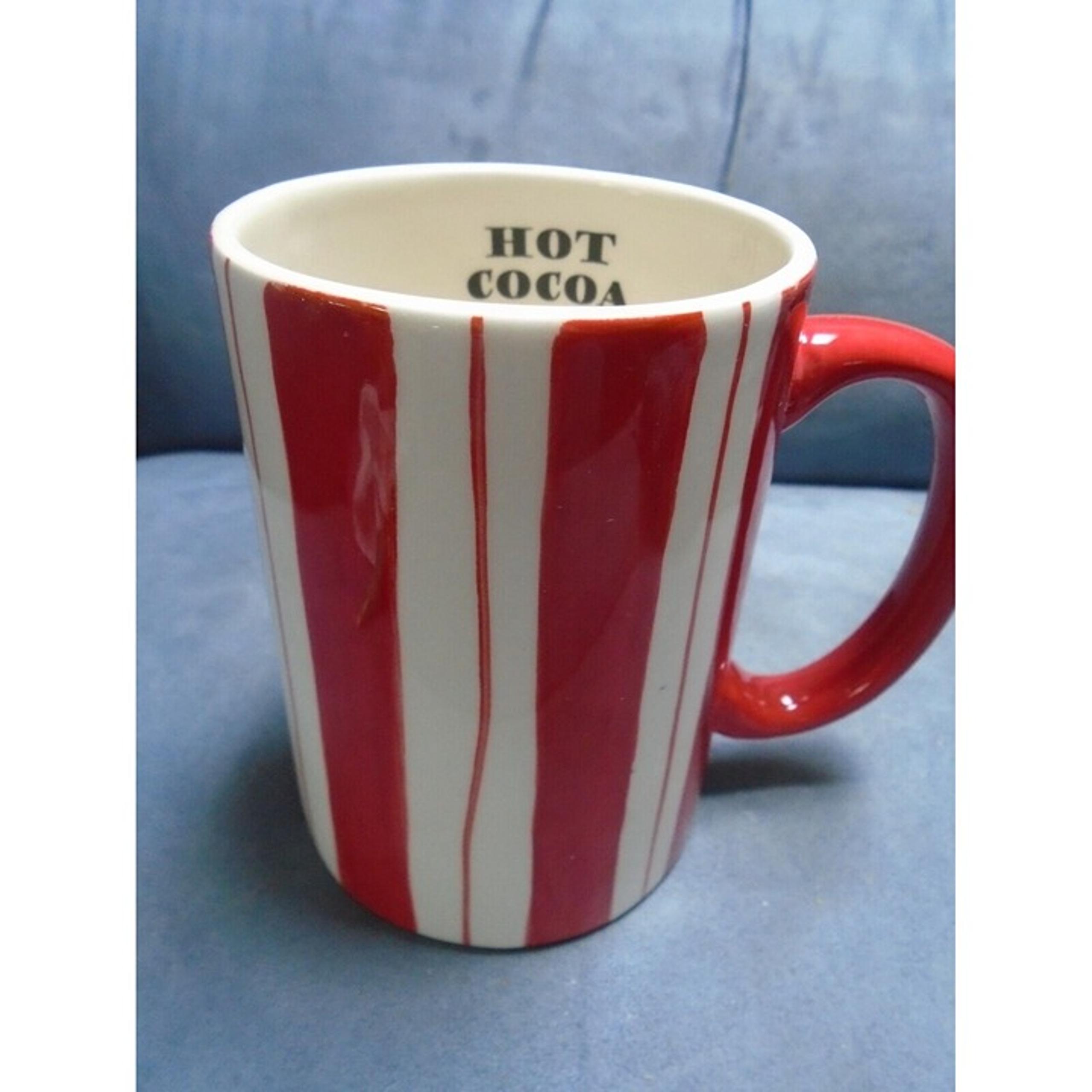 Department 56 Striped Hot Chocolate Cocoa Coffee 16oz Mug Cup dishwasher safe
