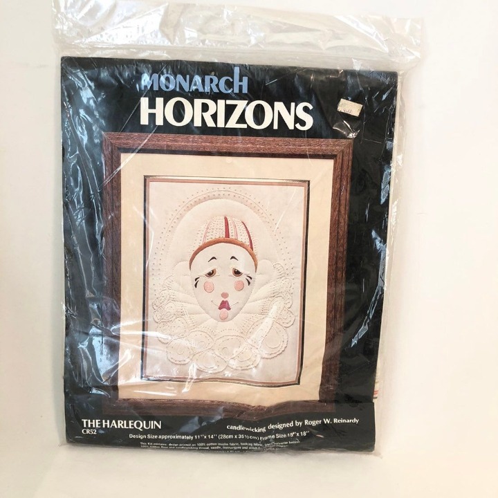 Vintage 1983 Monarch Horizons The Harlequin Candlewicking Kit #CR52 NEW