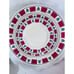 Vtg 4 pc Holiday Stoneware Christmas Tree Place Setting Red Green Dinnerware Set