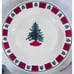 Vtg 4 pc Holiday Stoneware Christmas Tree Place Setting Red Green Dinnerware Set