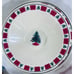 Vtg 4 pc Holiday Stoneware Christmas Tree Place Setting Red Green Dinnerware Set