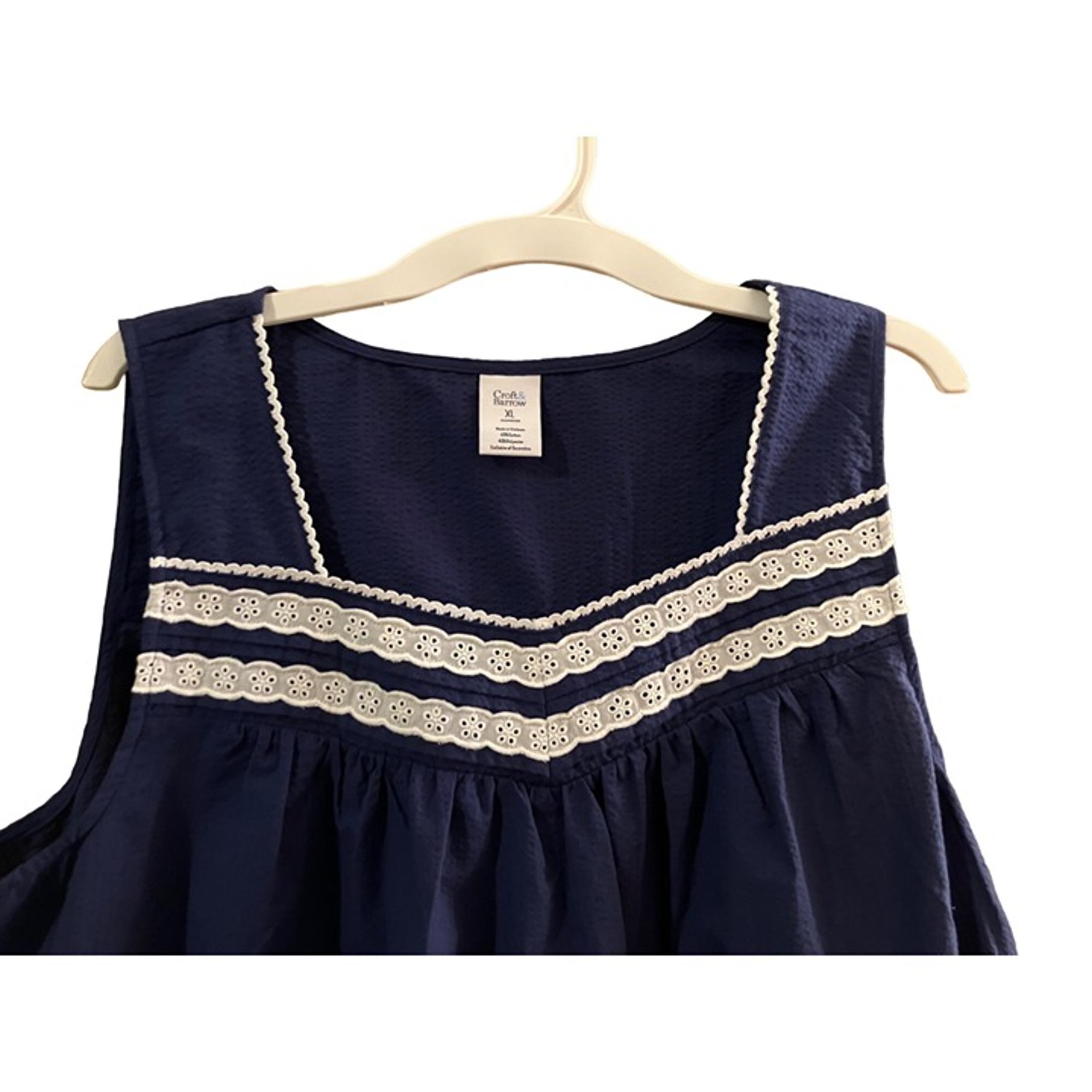 Womens Nightgown SMALL CROFT & BARROW Sleeveless COTTON / POLY NWT