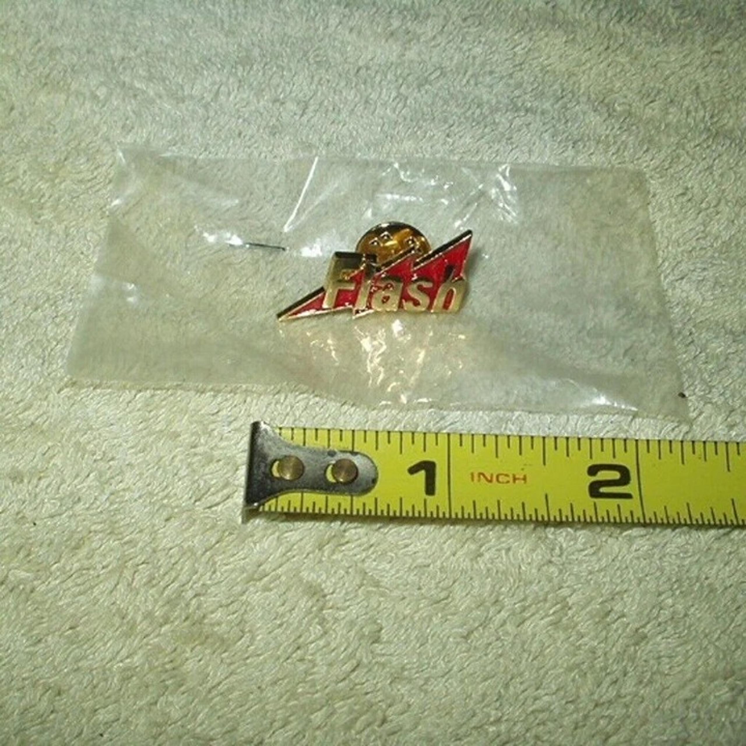 RARE THE FLASH trademark pin button brooch new! DC COMICS