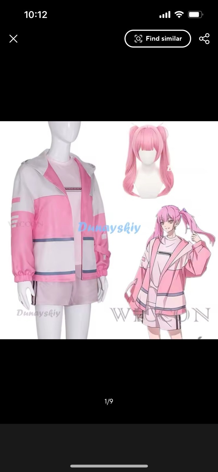 Li tianchen/Tianxi link click cosplay and wig Comes with the shirt, shorts, jac