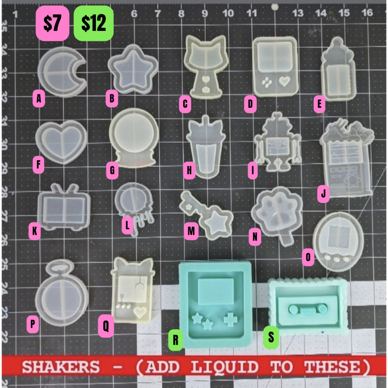 Cute custom Resin Shaker Mold Lot or Individual