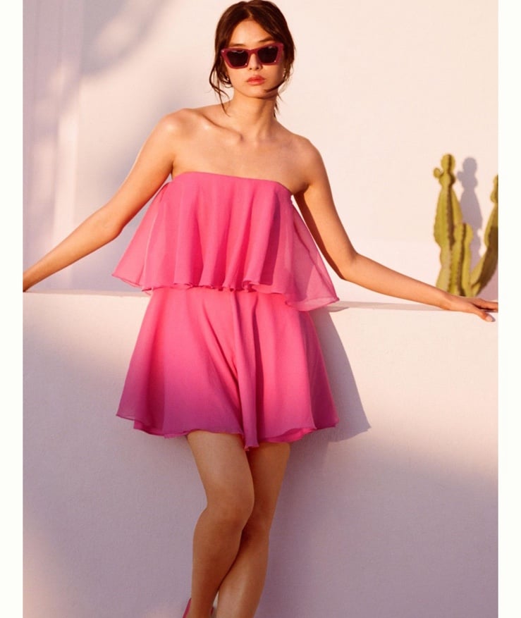 Anthro hutch pink romper