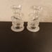 EXQUISITE VTG Partylite Pair of 4 Frosted Swan Glass Candle Holders