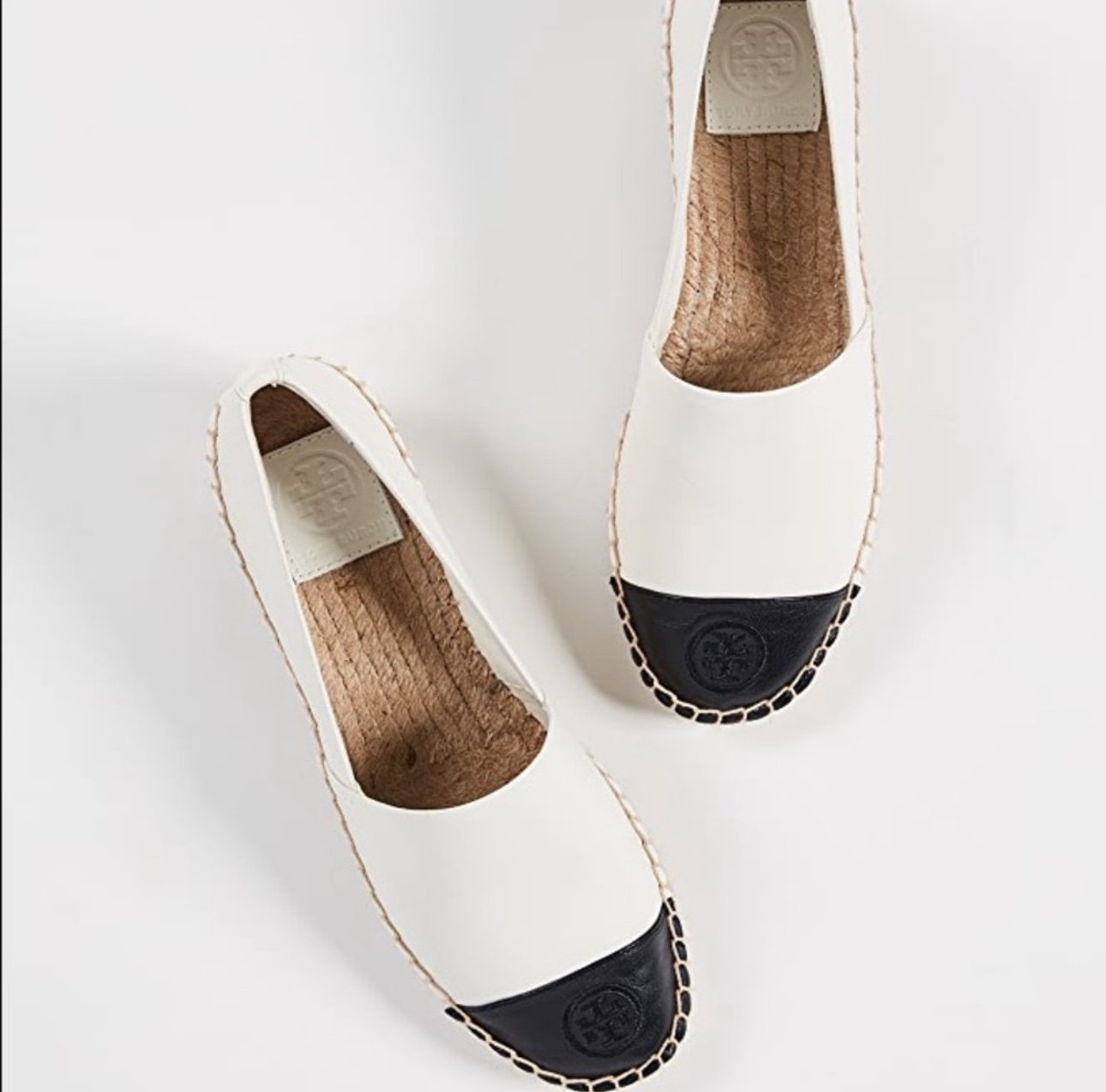 Brand new with box Tory burch Colorblock Leather Espadrilles Size:US7.5