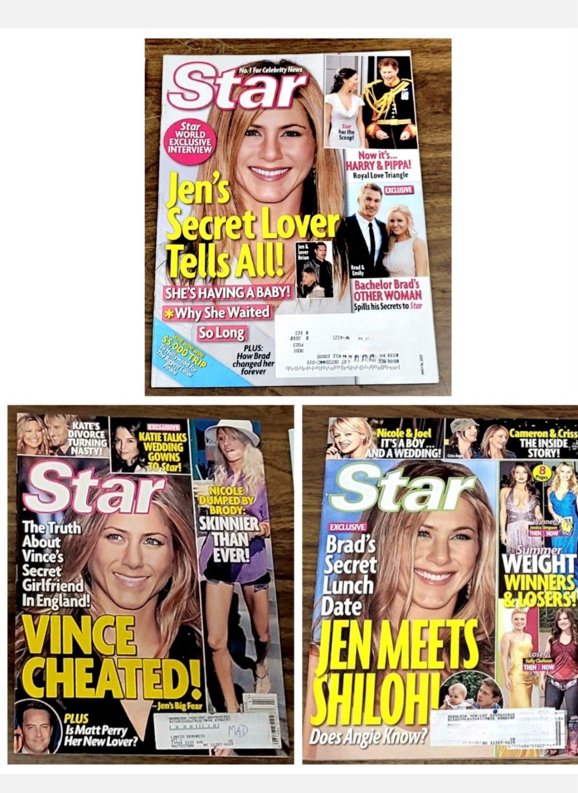 Jennifer Aniston 3 Vintage Star Magazines 2007-2011 Excellent Cond free shipping