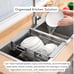 Funnel Drain Bowl Basket Kitchen Food Strainer & Fruit Basket Drain Storage Rack