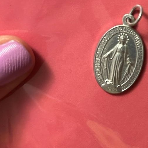 Christianity Saint Lady Charm Silver