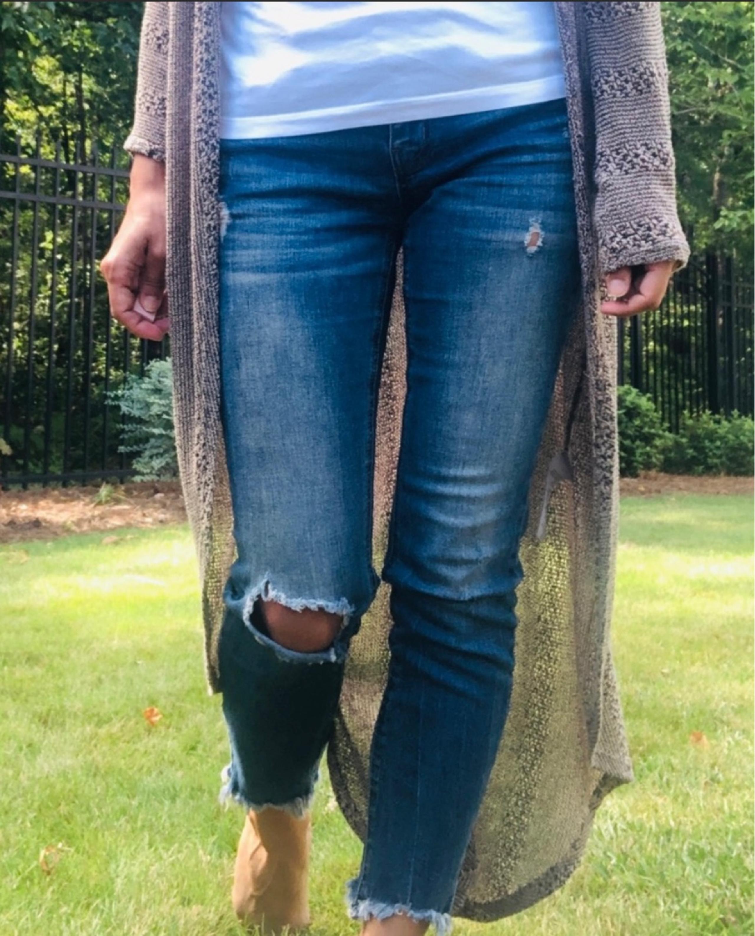 Dex Mid Rise Skinny Distressed Raw Ankle Cut Jeans size 25 Destroyed Crop Dark