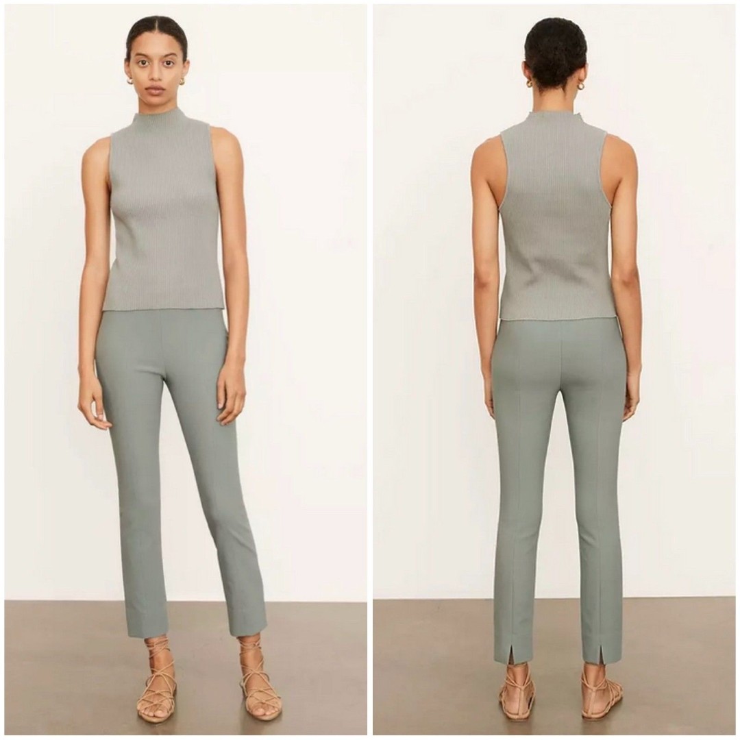 Vince Stitch Front Seam Ponte Legging Pant in Seafoam - XL