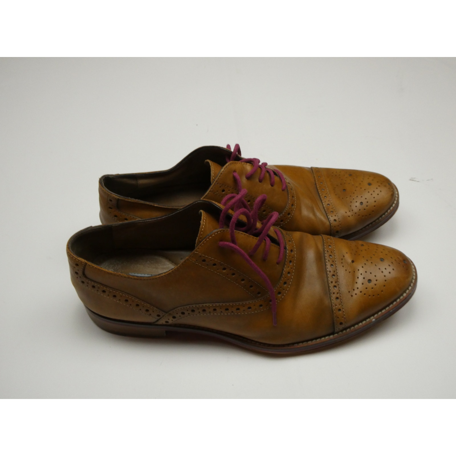 Johnston & Murphy oxford dress shoes, size: 10.5, light brown