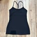 Lululemon Black Power Y Yoga Tank Top Light Support 6 Small