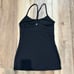 Lululemon Black Power Y Yoga Tank Top Light Support 6 Small