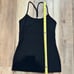 Lululemon Black Power Y Yoga Tank Top Light Support 6 Small