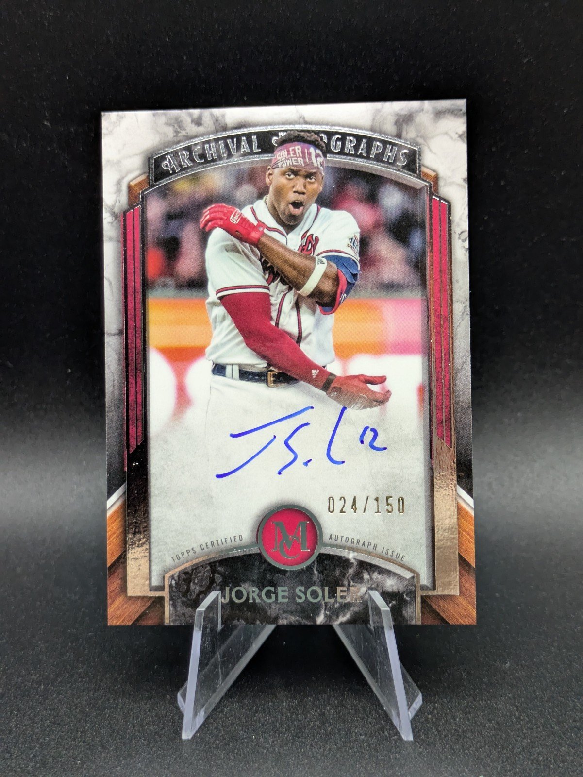 2022 Topps Museum Collection #AA-JSO Jorge Soler Archival Autographs # /150 Card