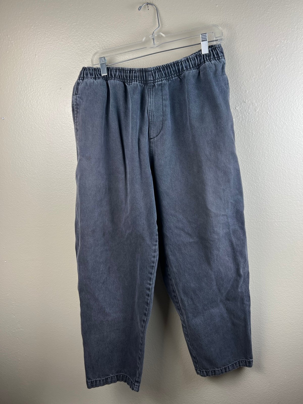 Obey Easy Denim Baggy Pants Black Sz Large Men
