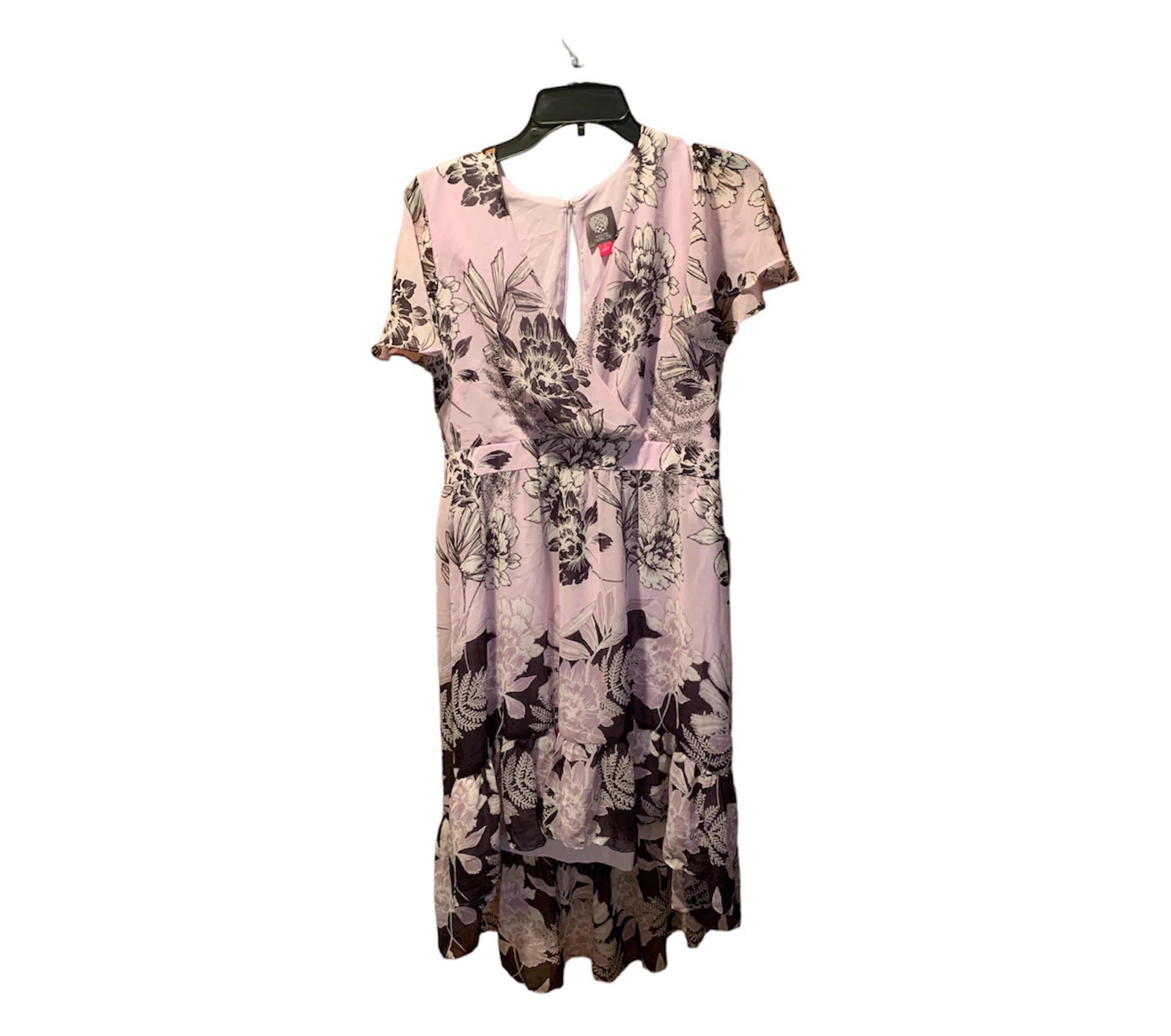 Vince Camuto Short Sleeve Chiffon Flutter Dress size 8 NWT FLAWED