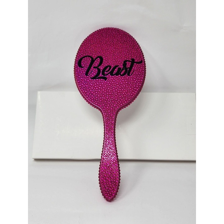 New ABH Alyssa Edwards Collection Beast Hand Mirror Pink Rhinestone RARE