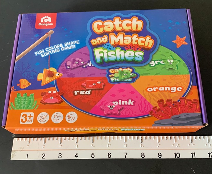 Fine Motor Skill Wooden Magnetic Fishing Game for 1 2 3 Year Old Kids.