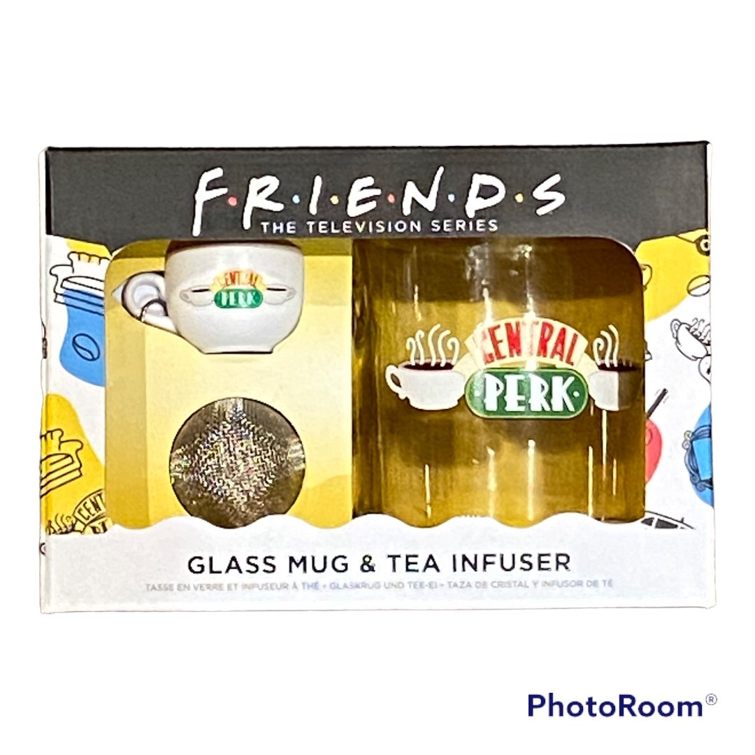 New Friends Series glass mug and tea infuser