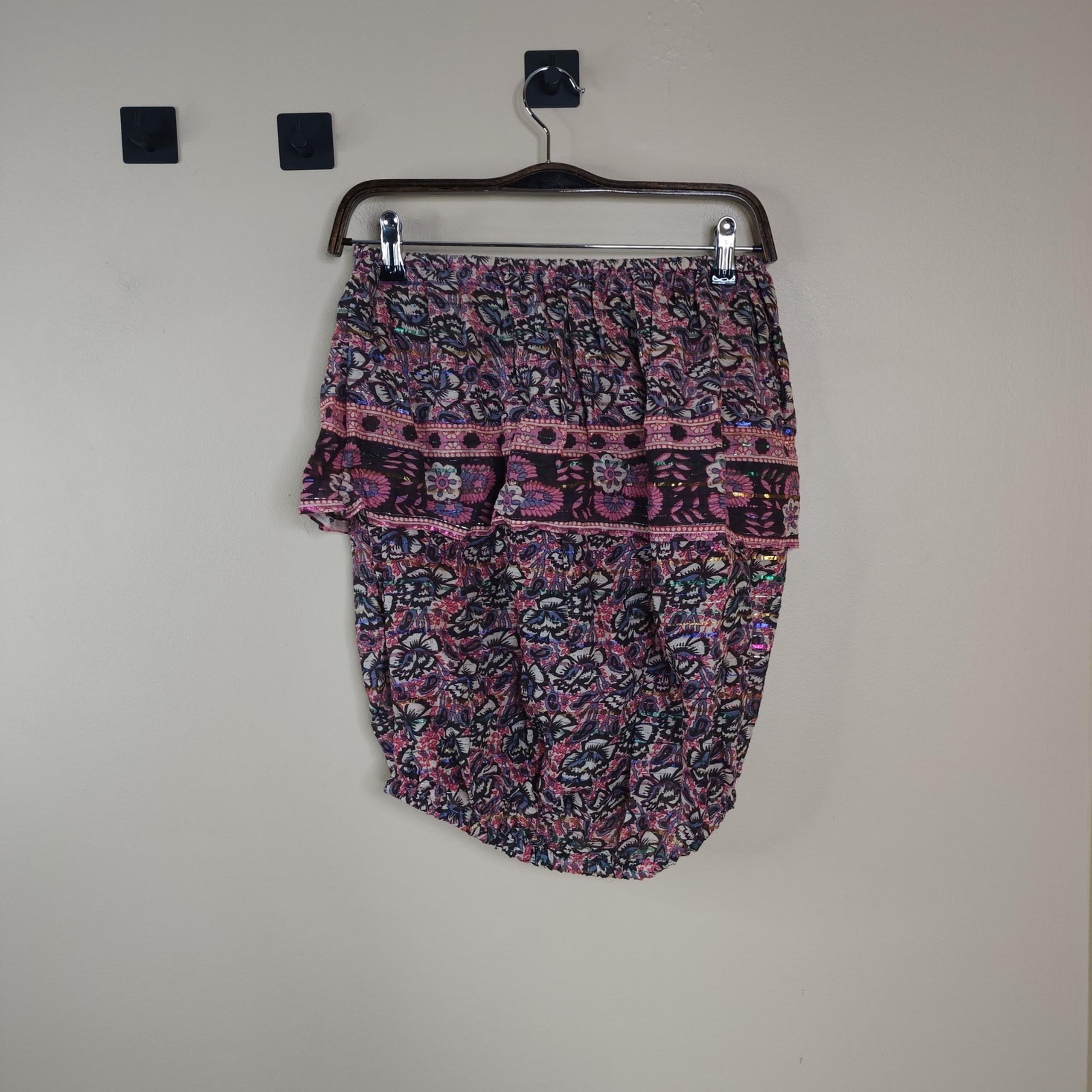 Pink Floral Pull-on Bubble Mini Skirt Size S - Raga