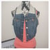 HWY JEANS | Plush Ivory Sherpa Lined Cropped Short Denim Vest Medium