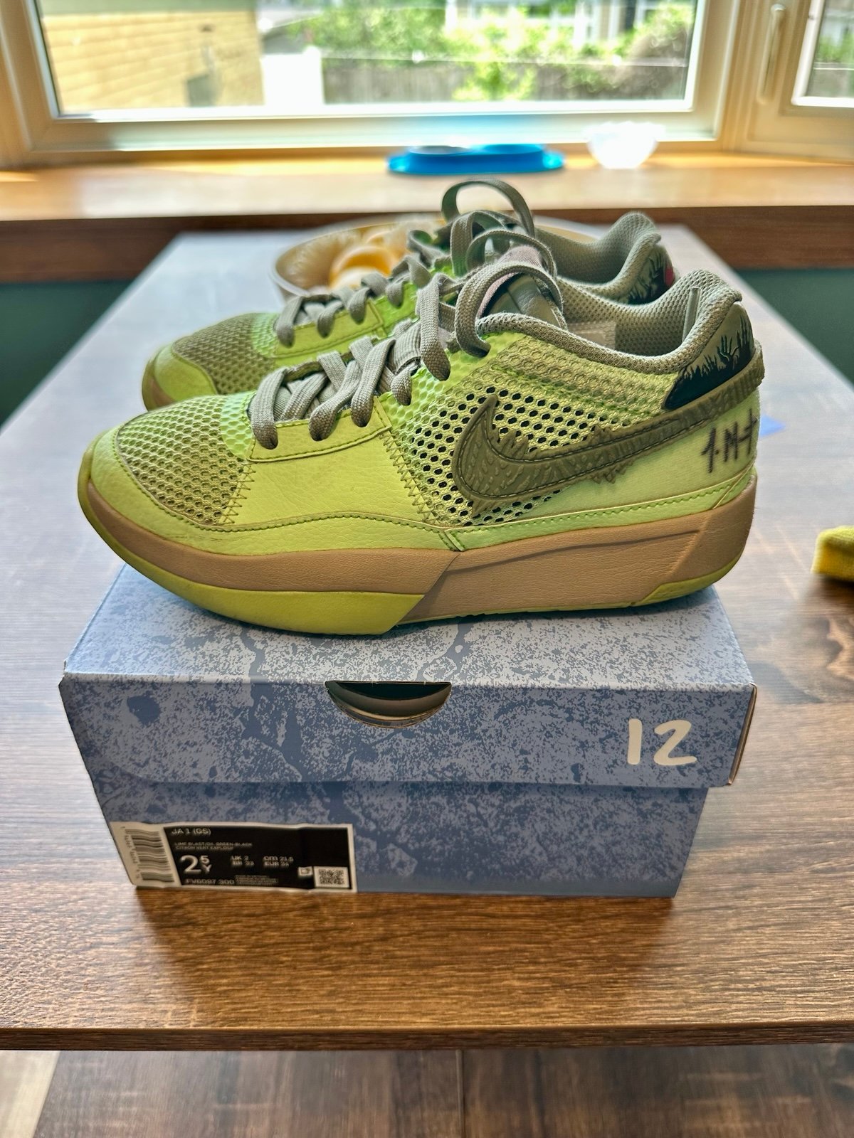 Nike Ja 1 Halloween Zombie Green Black Mens Size 9.5 Shoes