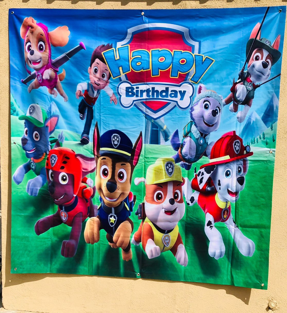 Paw Patrol Birthday banner/background