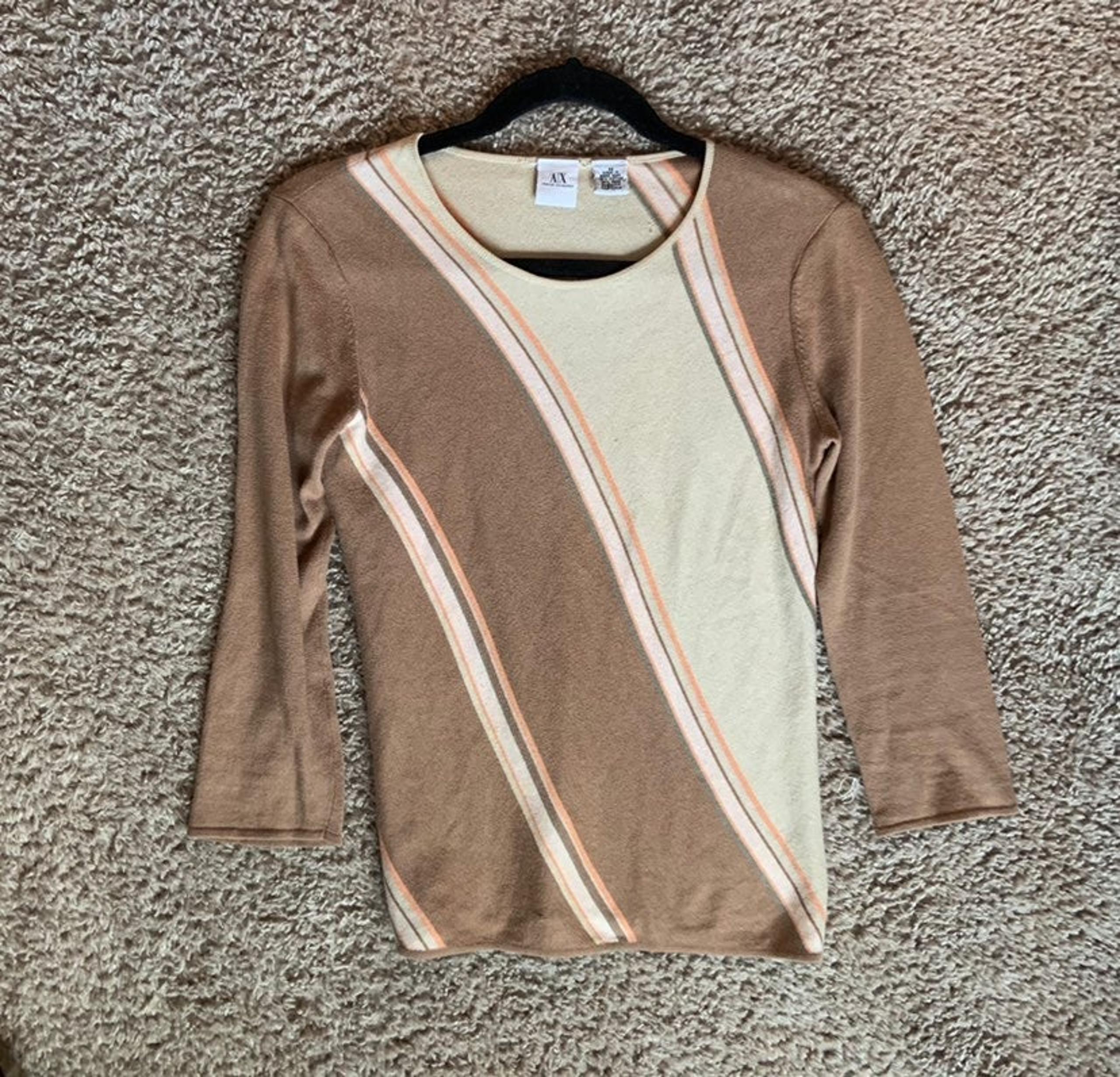 A/XArmani Exchange Brown Striped Sweater