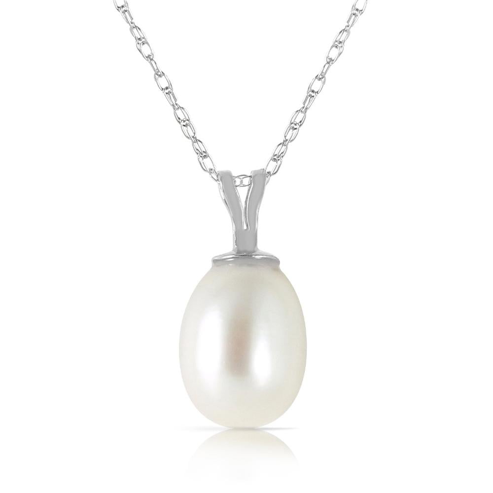 14K. SOLID GOLD NECKLACE WITH NATURAL PEARL