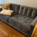Velvet gray sofa