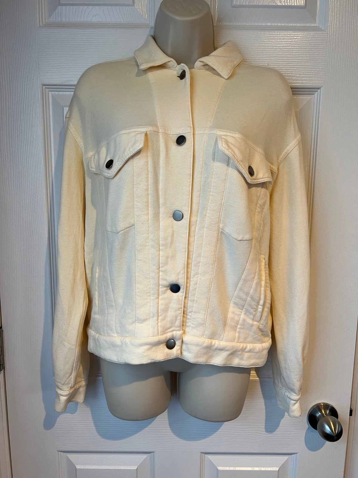 Monrow Supersoft Jacket in Butter Cream Fleece Women's Size XS NWOT